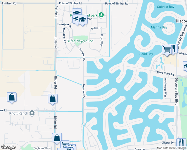 map of restaurants, bars, coffee shops, grocery stores, and more near 3989 Bolinas Place in Discovery Bay