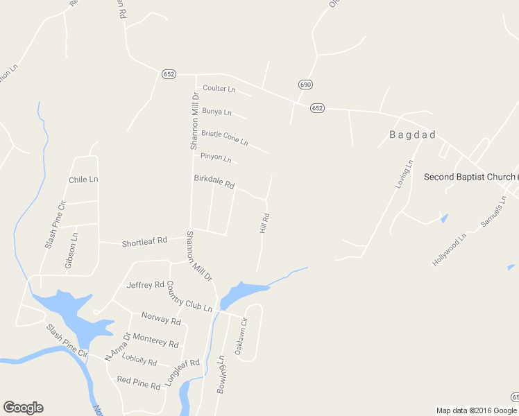 map of restaurants, bars, coffee shops, grocery stores, and more near 12292 Birkdale Road in Ruther Glen