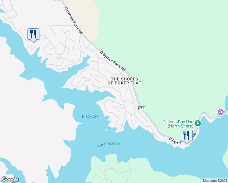 map of restaurants, bars, coffee shops, grocery stores, and more near 474 Sunrise Road in Copperopolis