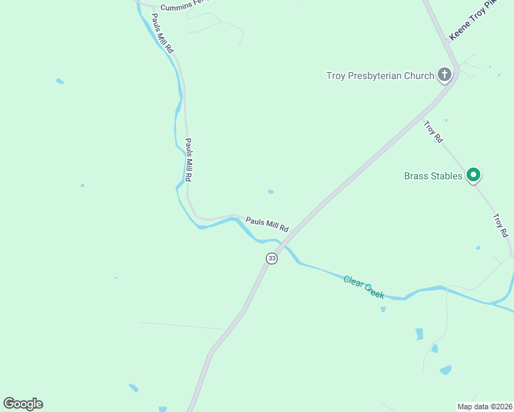 map of restaurants, bars, coffee shops, grocery stores, and more near 1048 Pauls Mill Road in Versailles