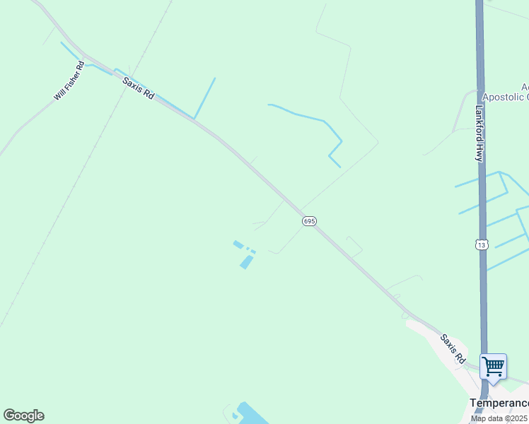 map of restaurants, bars, coffee shops, grocery stores, and more near 29328 Saxis Road in Temperanceville