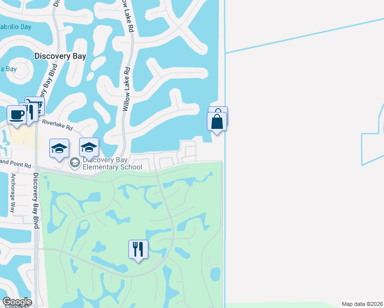 map of restaurants, bars, coffee shops, grocery stores, and more near in Discovery Bay