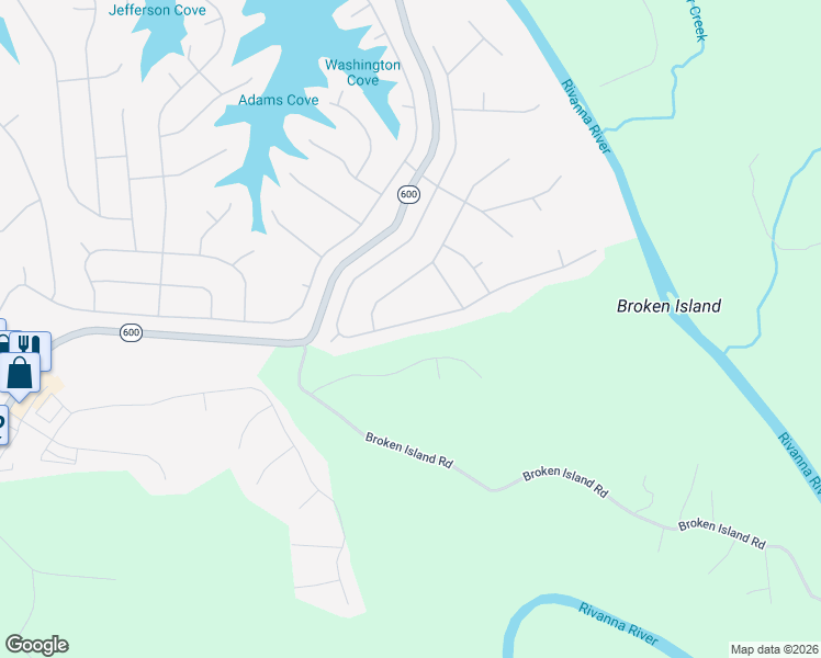 map of restaurants, bars, coffee shops, grocery stores, and more near 97 Riverside Drive in Palmyra