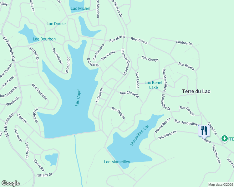 map of restaurants, bars, coffee shops, grocery stores, and more near 1534 Rue Chapelle in Bonne Terre