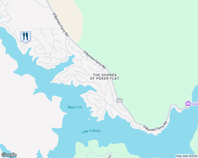 map of restaurants, bars, coffee shops, grocery stores, and more near 474 Sunrise Road in Copperopolis