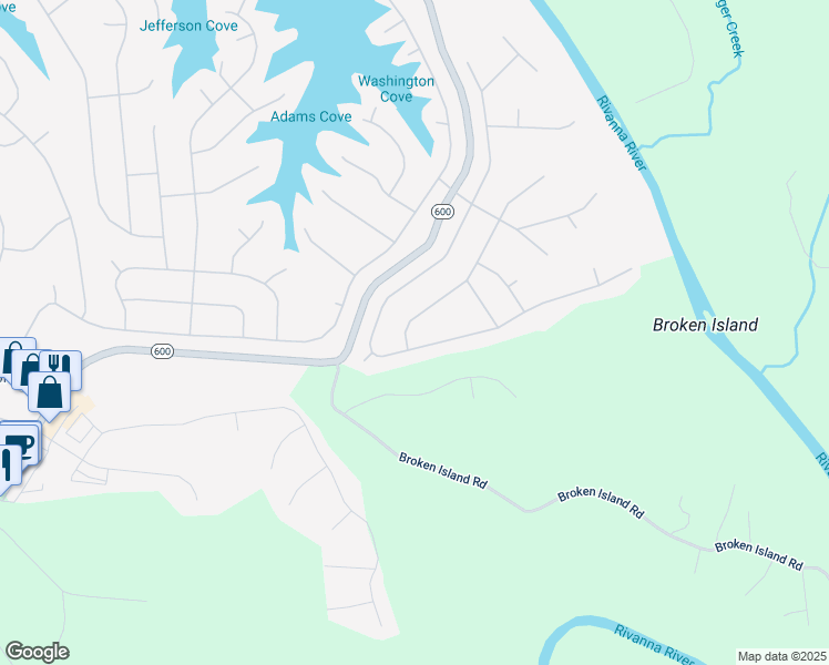 map of restaurants, bars, coffee shops, grocery stores, and more near 5 East Point Road in Palmyra