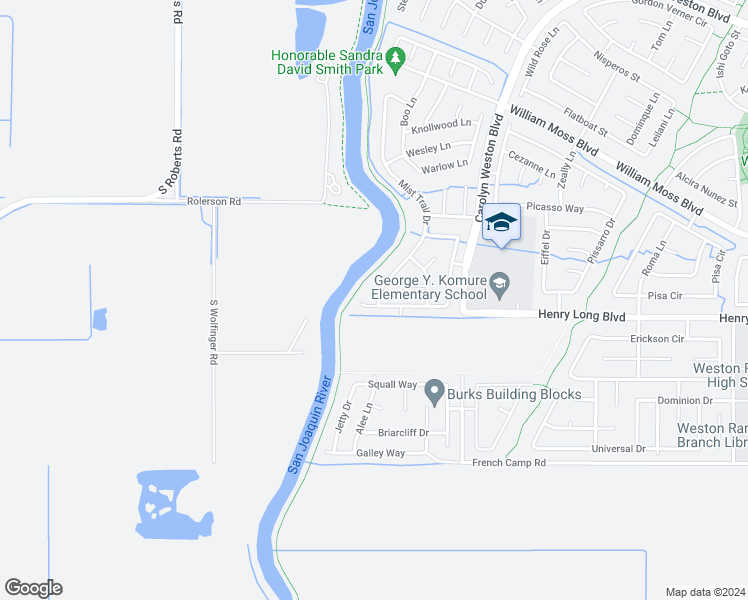 map of restaurants, bars, coffee shops, grocery stores, and more near 2709 Abruzzi Court in Stockton