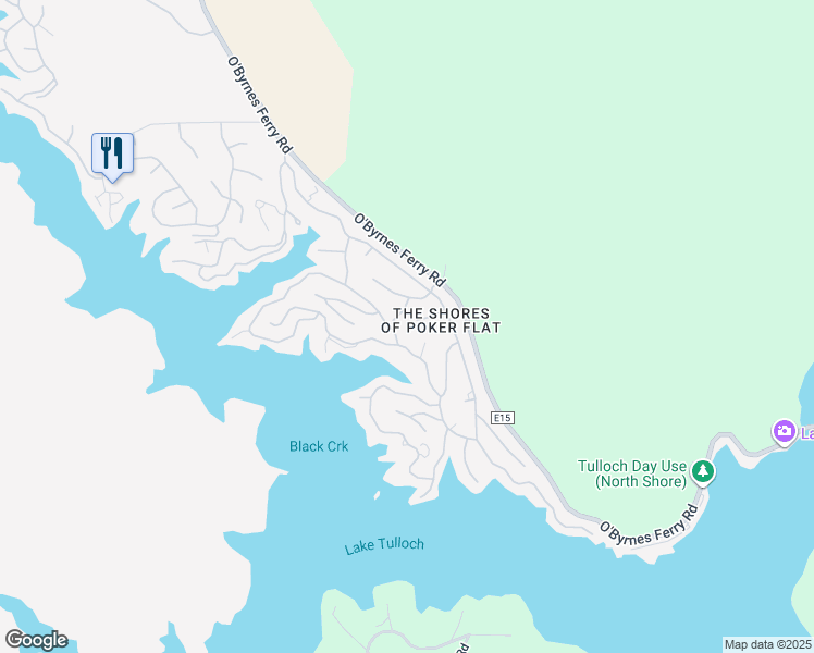 map of restaurants, bars, coffee shops, grocery stores, and more near 490 Bret Harte Drive in Copperopolis