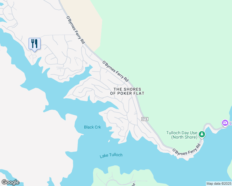 map of restaurants, bars, coffee shops, grocery stores, and more near 490 Bret Harte Drive in Copperopolis