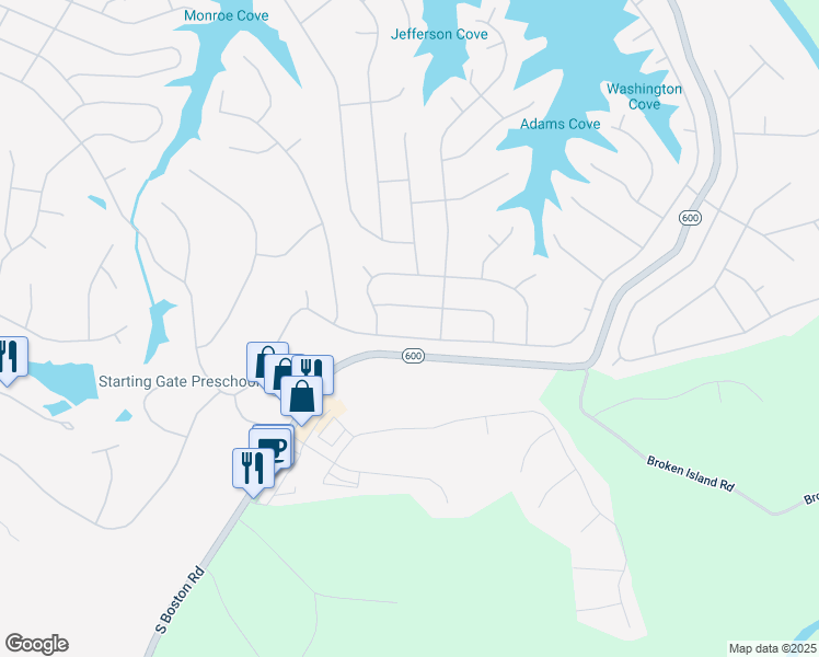 map of restaurants, bars, coffee shops, grocery stores, and more near 144 Jefferson Drive in Palmyra