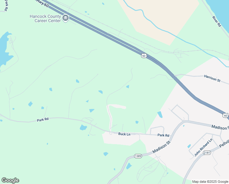 map of restaurants, bars, coffee shops, grocery stores, and more near Ridgewood Rd in Hawesville