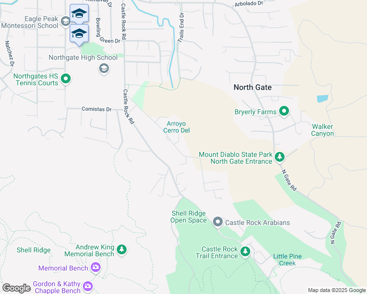 map of restaurants, bars, coffee shops, grocery stores, and more near 350 Pine Creek Road in Walnut Creek