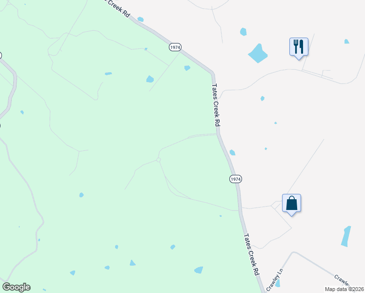 map of restaurants, bars, coffee shops, grocery stores, and more near 7148-7308 Tates Creek Road in Nicholasville