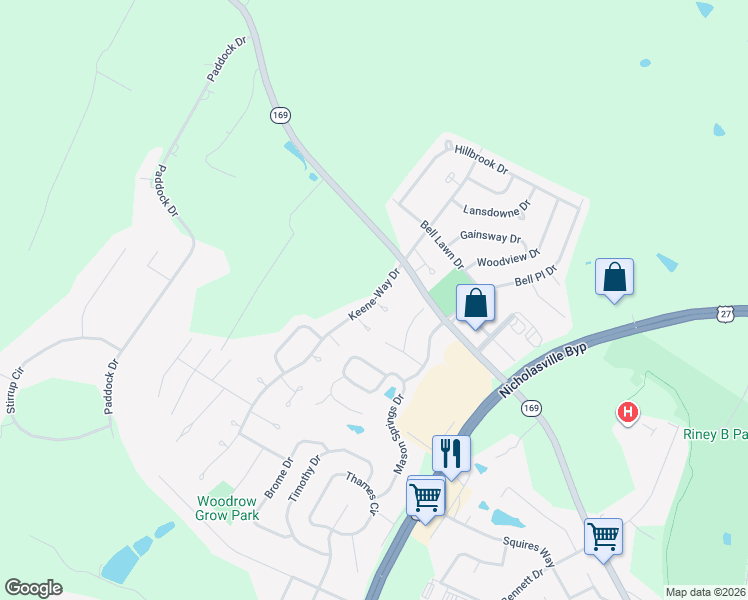 map of restaurants, bars, coffee shops, grocery stores, and more near 198 Keene-Way Dr in Nicholasville