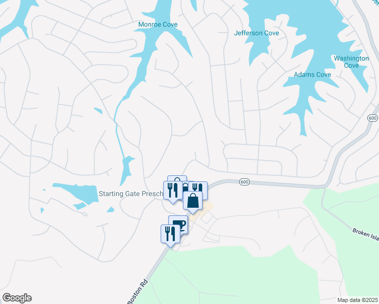 map of restaurants, bars, coffee shops, grocery stores, and more near 4 Chip Court in Palmyra