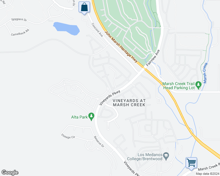 map of restaurants, bars, coffee shops, grocery stores, and more near 1155 Saint Julien Street in Brentwood