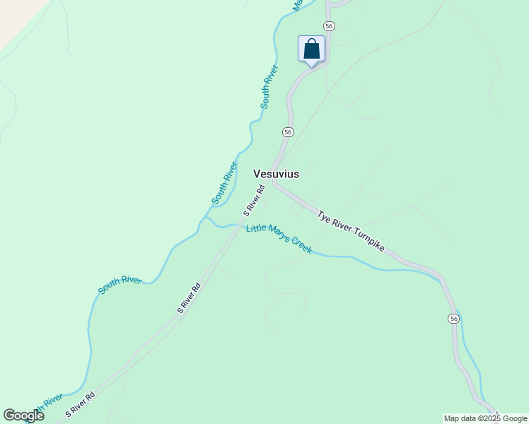 map of restaurants, bars, coffee shops, grocery stores, and more near 7155-7221 South River Road in Vesuvius