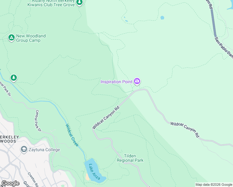 map of restaurants, bars, coffee shops, grocery stores, and more near Nimitz Way in Berkeley