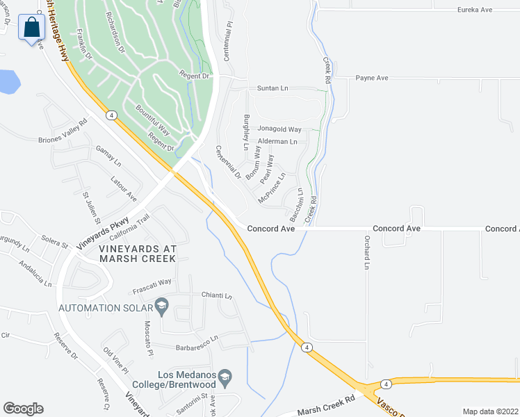 map of restaurants, bars, coffee shops, grocery stores, and more near 993 Centennial Drive in Brentwood