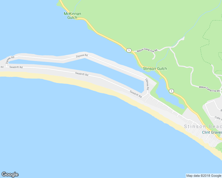 map of restaurants, bars, coffee shops, grocery stores, and more near 154 Seadrift Road in Stinson Beach