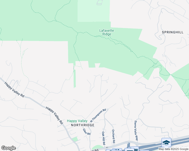 map of restaurants, bars, coffee shops, grocery stores, and more near 2 Monticello Court in Lafayette