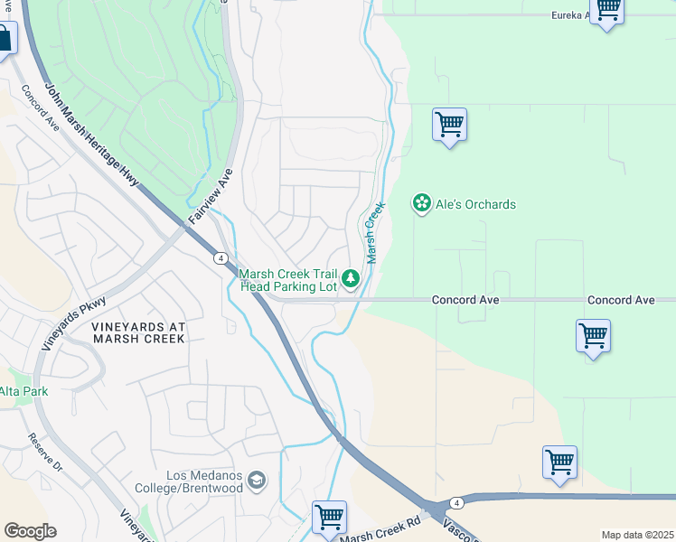 map of restaurants, bars, coffee shops, grocery stores, and more near 1012 Centennial Drive in Brentwood
