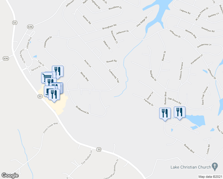 map of restaurants, bars, coffee shops, grocery stores, and more near 46 Turkeysag Trail in Palmyra