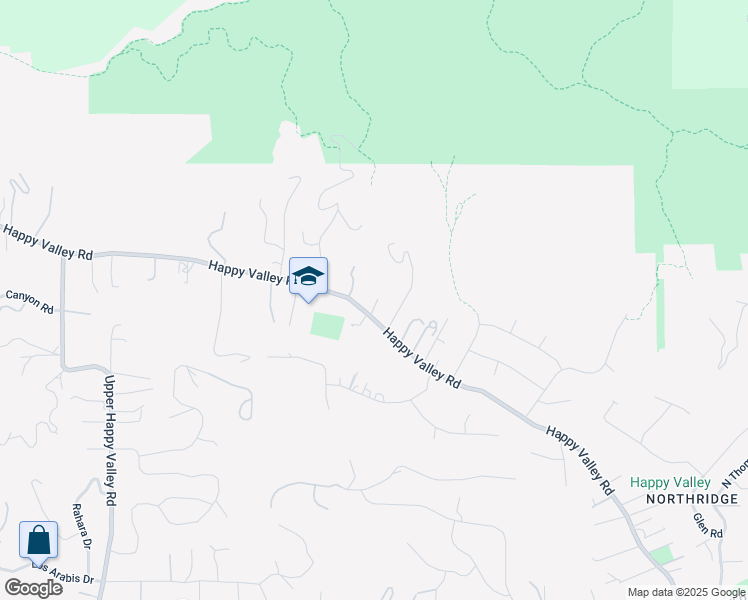 map of restaurants, bars, coffee shops, grocery stores, and more near 3828 Happy Valley Road in Lafayette