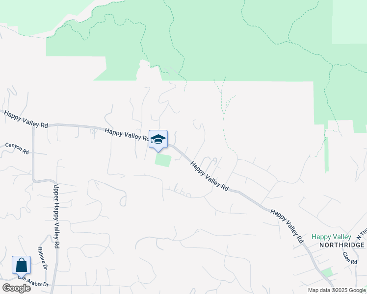 map of restaurants, bars, coffee shops, grocery stores, and more near 3828 Happy Valley Road in Lafayette
