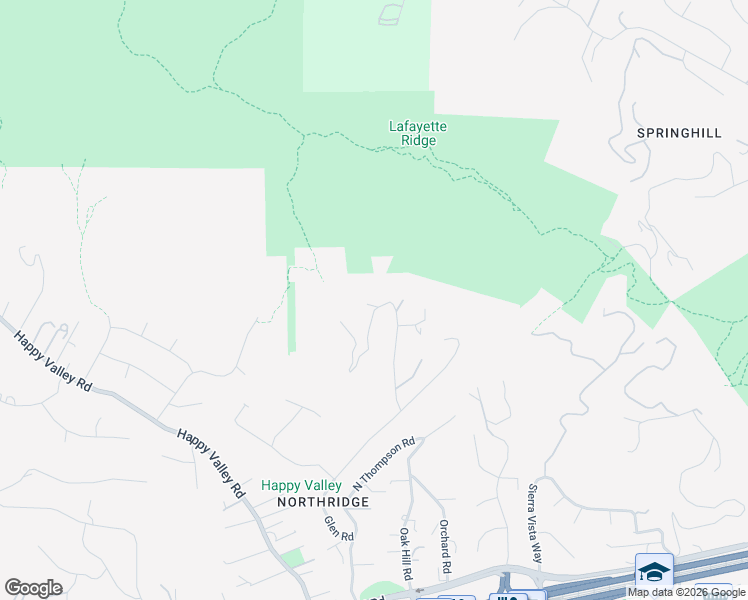map of restaurants, bars, coffee shops, grocery stores, and more near 10 Monticello Court in Lafayette