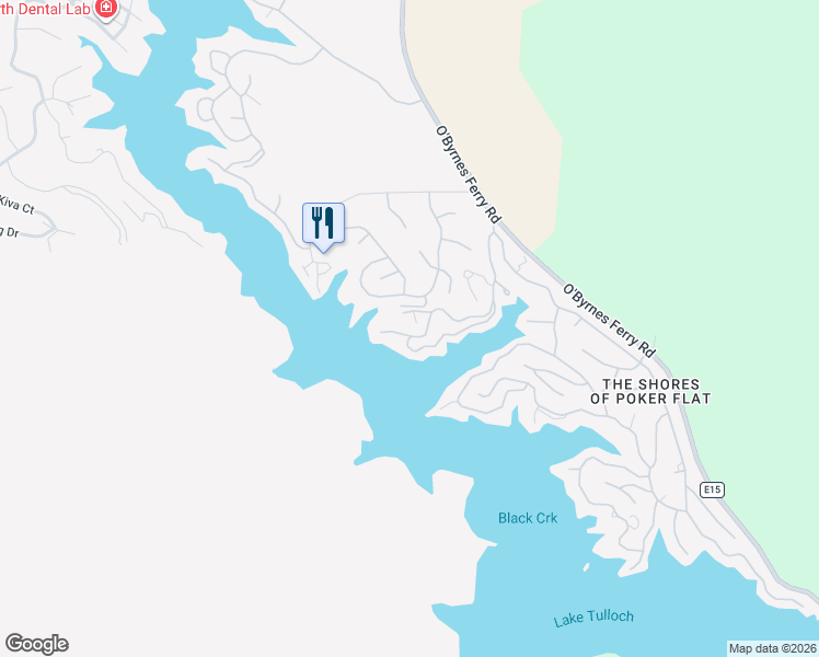 map of restaurants, bars, coffee shops, grocery stores, and more near 332 Thomson Lane in Copperopolis