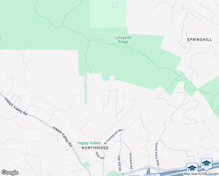 map of restaurants, bars, coffee shops, grocery stores, and more near 10 Monticello Court in Lafayette