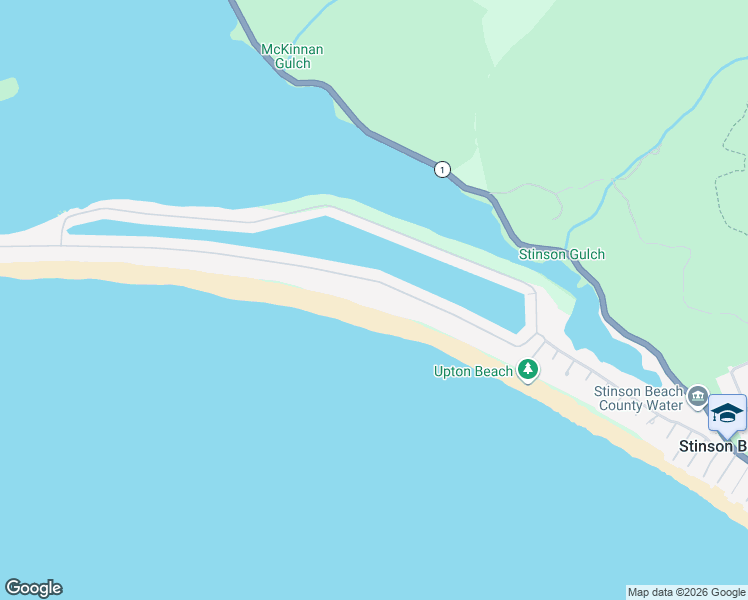 map of restaurants, bars, coffee shops, grocery stores, and more near 168 Seadrift Road in Stinson Beach