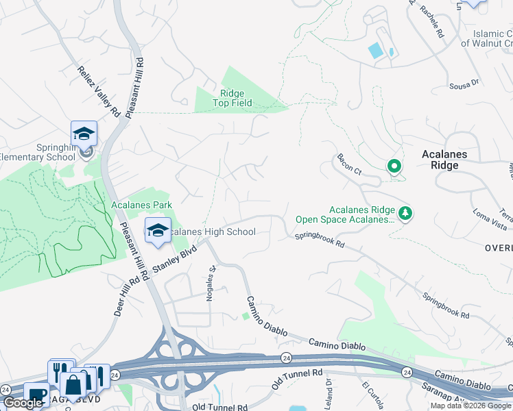map of restaurants, bars, coffee shops, grocery stores, and more near 3161 Plymouth Road in Lafayette
