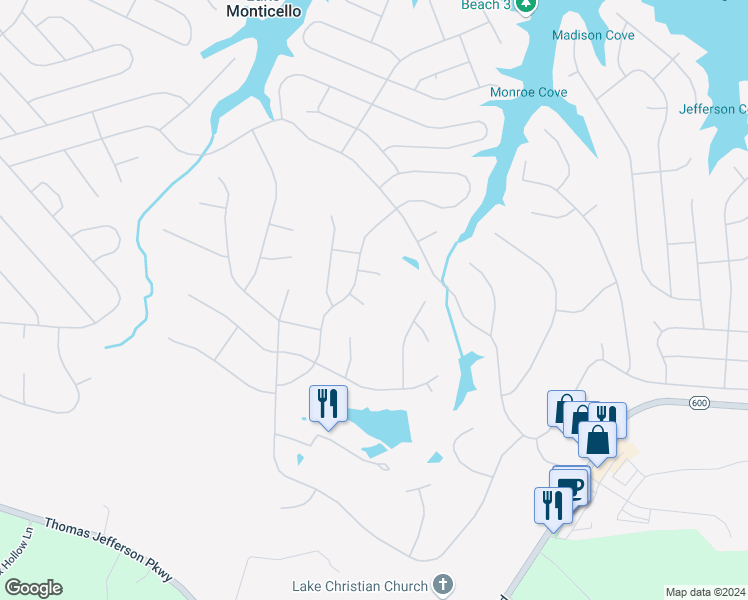 map of restaurants, bars, coffee shops, grocery stores, and more near 4 Winn Court in Palmyra