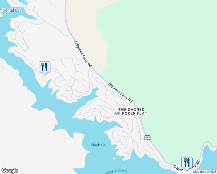 map of restaurants, bars, coffee shops, grocery stores, and more near 183 Poker Flat Road in Copperopolis