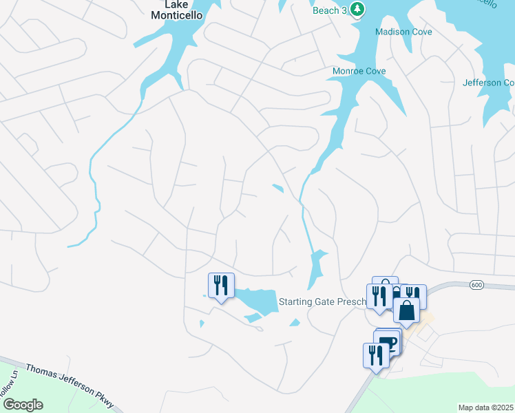 map of restaurants, bars, coffee shops, grocery stores, and more near 5 Westham Court in Palmyra