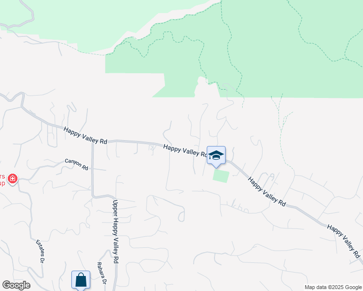 map of restaurants, bars, coffee shops, grocery stores, and more near 3898 Happy Valley Road in Lafayette