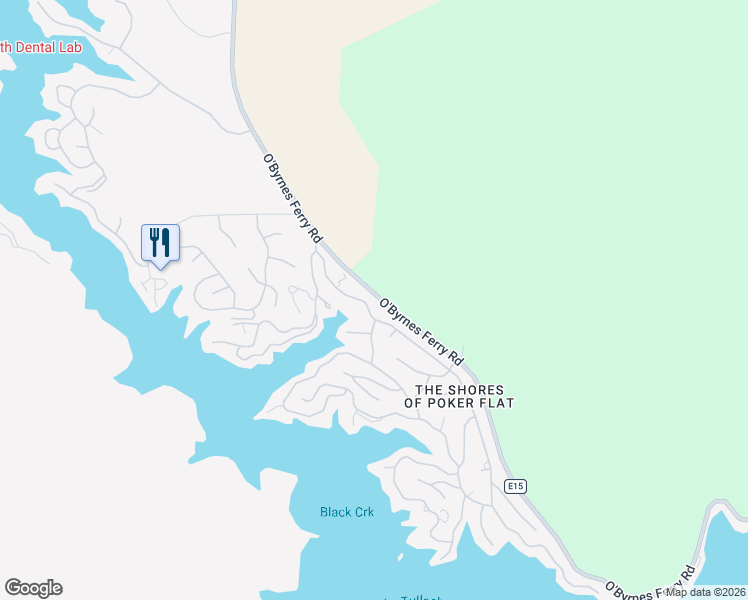 map of restaurants, bars, coffee shops, grocery stores, and more near 183 Poker Flat Road in Copperopolis