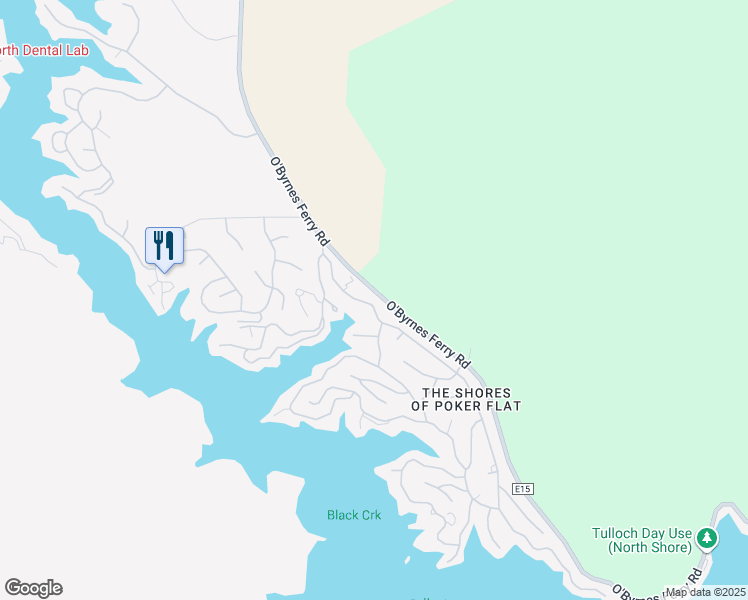 map of restaurants, bars, coffee shops, grocery stores, and more near 153 Poker Flat Road in Copperopolis