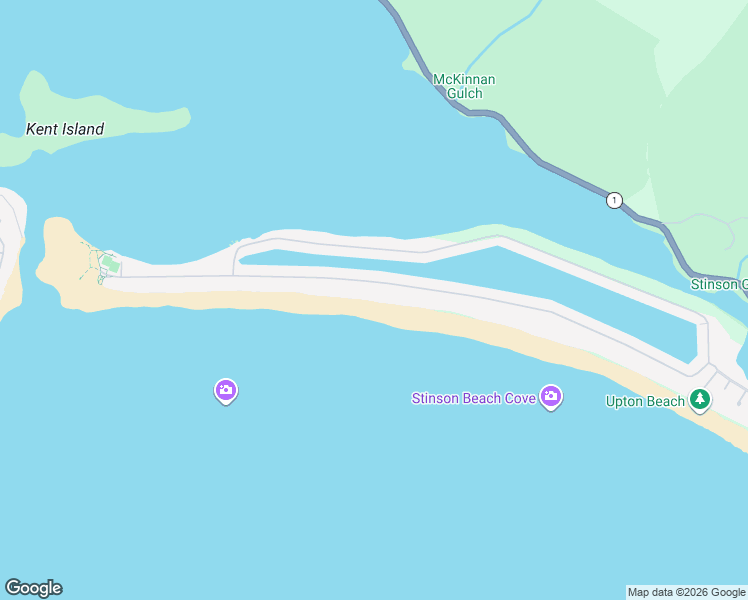 map of restaurants, bars, coffee shops, grocery stores, and more near 248 Seadrift Road in Stinson Beach