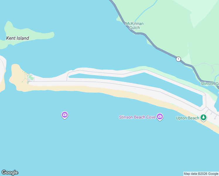 map of restaurants, bars, coffee shops, grocery stores, and more near 248 Seadrift Road in Stinson Beach