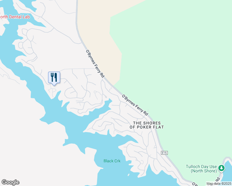 map of restaurants, bars, coffee shops, grocery stores, and more near 153 Poker Flat Road in Copperopolis