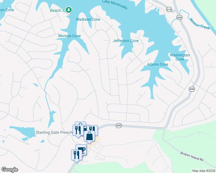 map of restaurants, bars, coffee shops, grocery stores, and more near 6 Hardwood Road in Wilmington