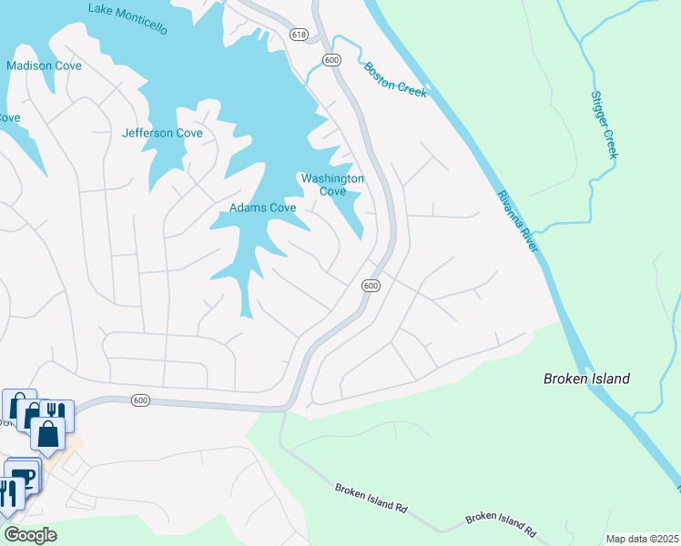 map of restaurants, bars, coffee shops, grocery stores, and more near 3 Woodridge Road in Palmyra