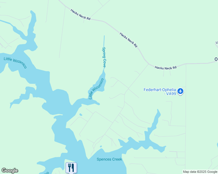map of restaurants, bars, coffee shops, grocery stores, and more near 252 Wicomico Point Road in Heathsville