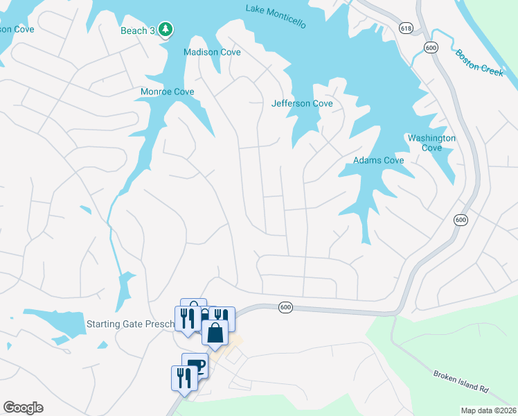map of restaurants, bars, coffee shops, grocery stores, and more near 6 Hardwood Road in Wilmington