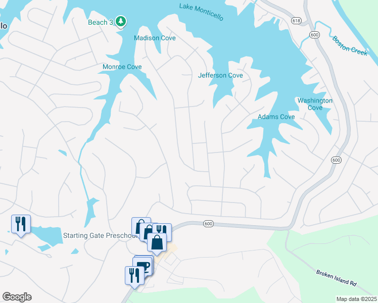 map of restaurants, bars, coffee shops, grocery stores, and more near 8 Hardwood Road in Palmyra
