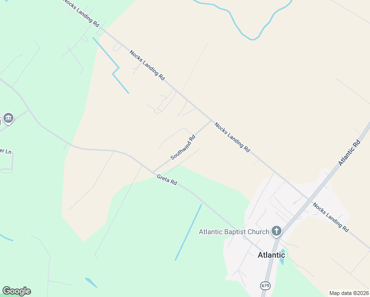 map of restaurants, bars, coffee shops, grocery stores, and more near Southwind Road in Atlantic