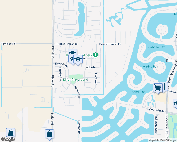 map of restaurants, bars, coffee shops, grocery stores, and more near 115 Tennyson Court in Discovery Bay